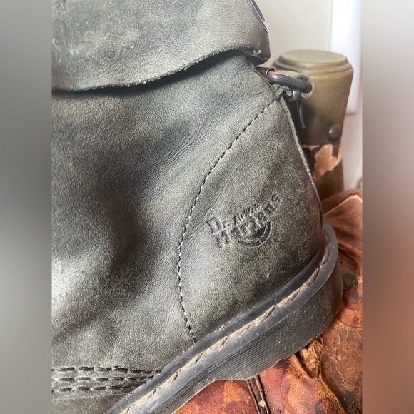 Dr.Martens Triumph 1914 boots black leather spartan fabric grip outsoles size 9 - Picture 5 of 15